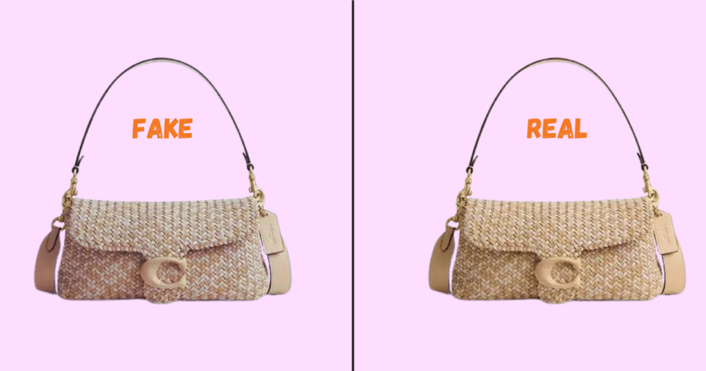 Real vs fake coach handbags