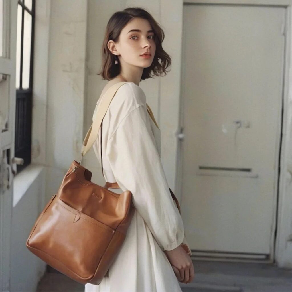 The BOSTANTEN Bucket Leather Bag