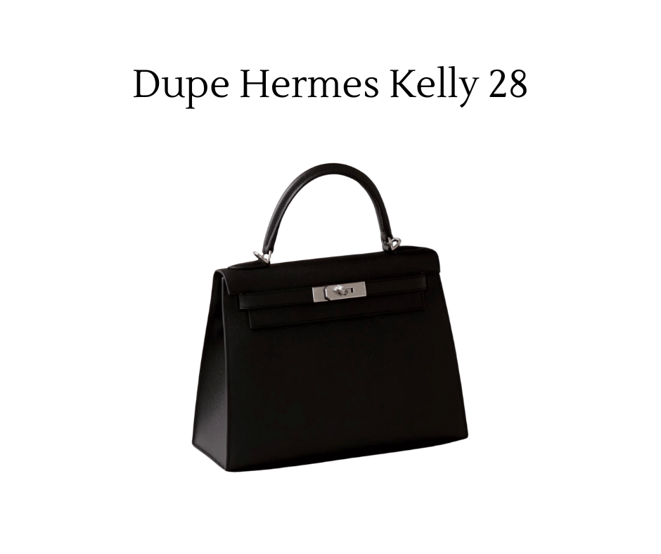 Hermes Kelly 28 Dupe in black color