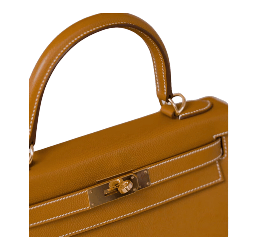 Authentic Hermès leather boasts a smooth, natural feel.