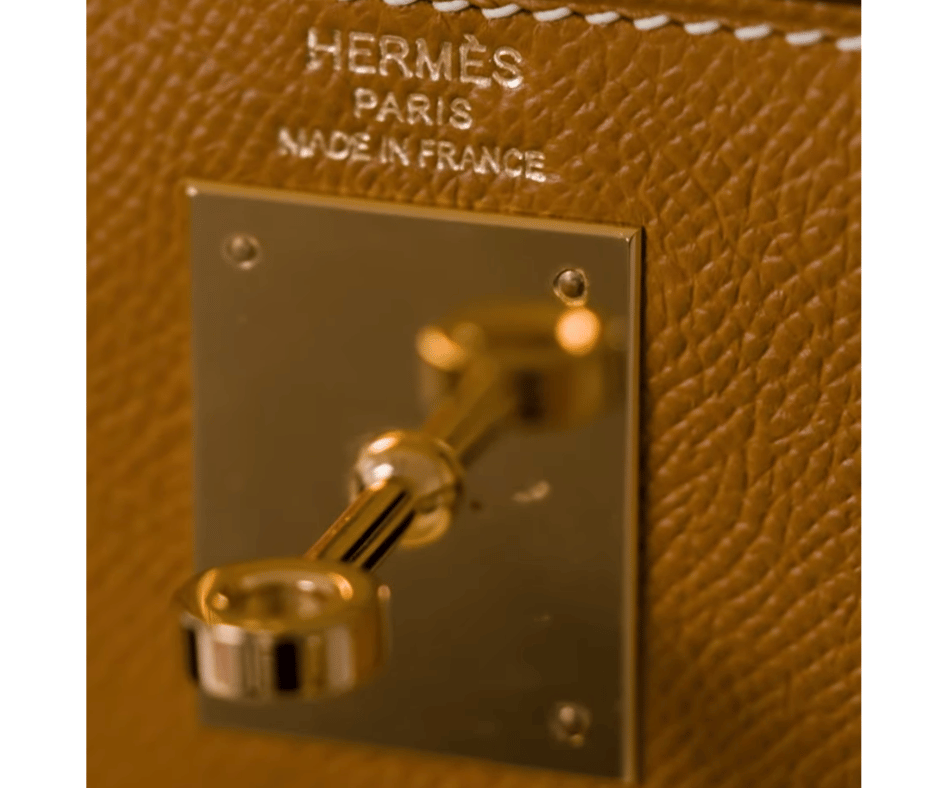 Authentic Hermès logos are subtly engraved, with smooth edges and no raised texture