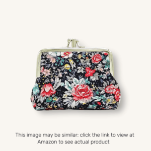 Cute Floral Buckle Coin Purses Vintage Pouch Kiss-lock Change Purse Wallets