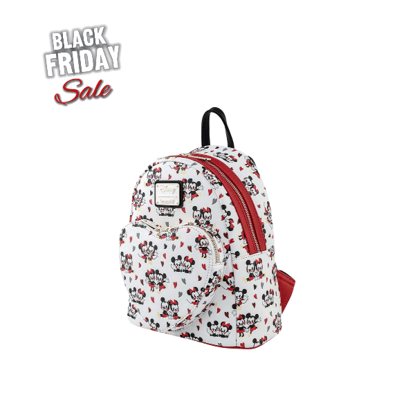 Loungefly Disney Mickey and Minnie Mouse Love AOP Shoulder Bag