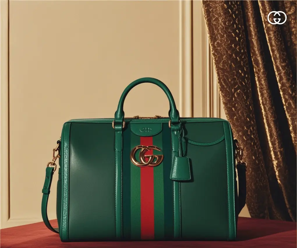 A stunning Gucci bag, representing the perfect fusion of luxury, elegance, and impeccable craftsmanship.