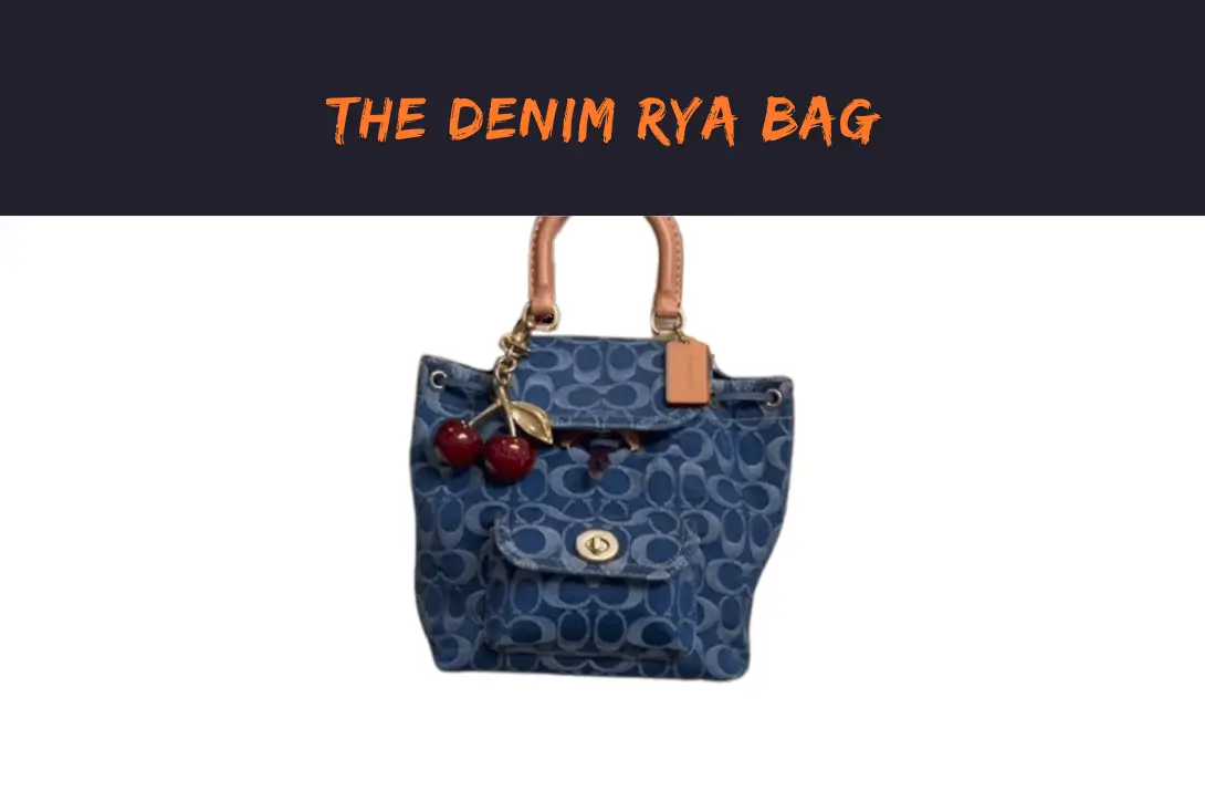 The Denim Rya Bag With Coach Cherry Charm