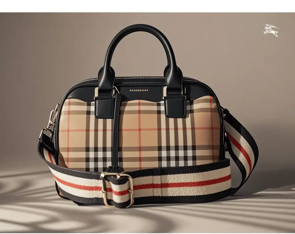 A Burberry bag, where classic elegance meets contemporary luxury.