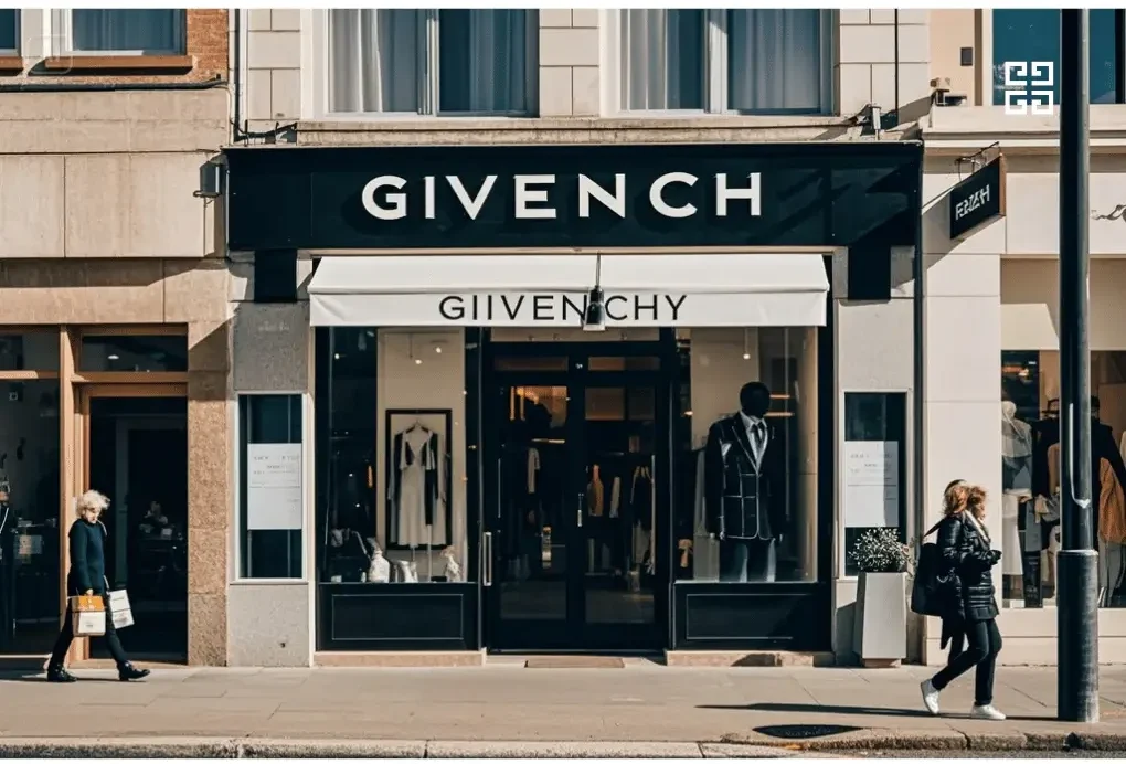 Givenchy outlet showcasing a selection of high-end fashion at special prices.