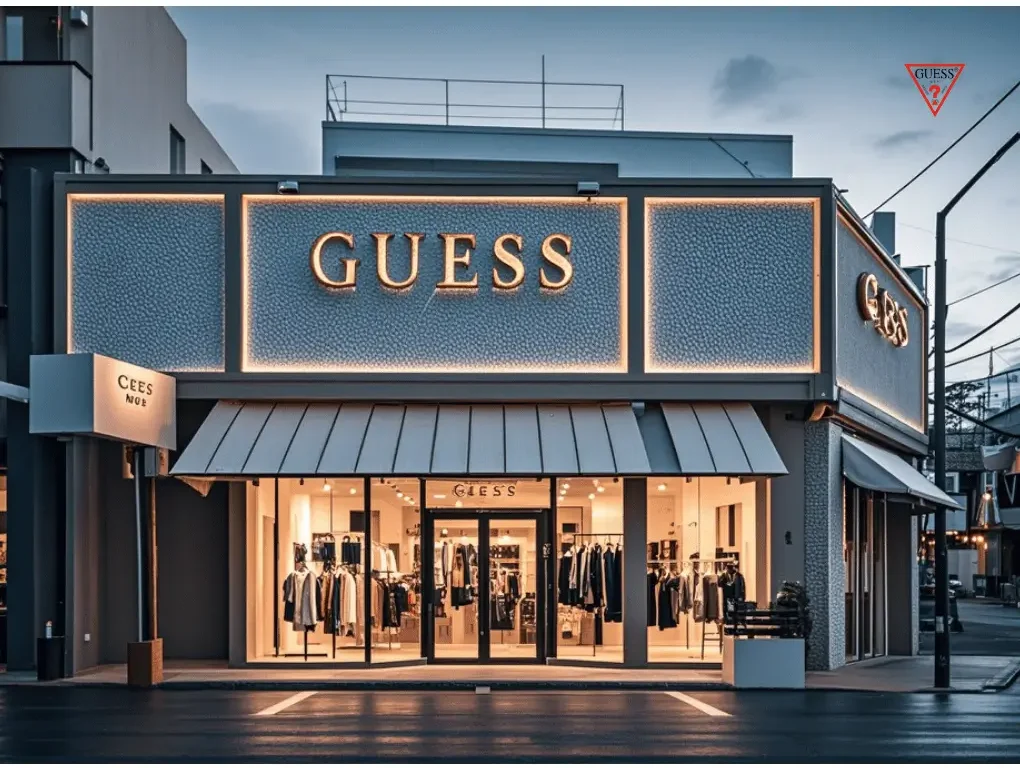 Guess outlet offering fashionable bags and accessories.