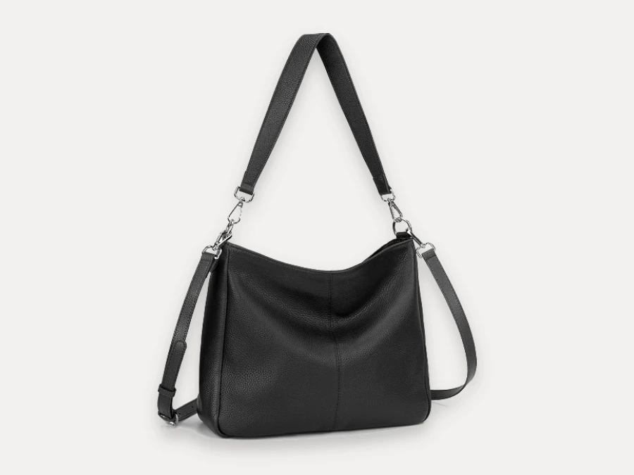 befen soft black genuine leather hobo bag, similar style to Tignanello black handbags