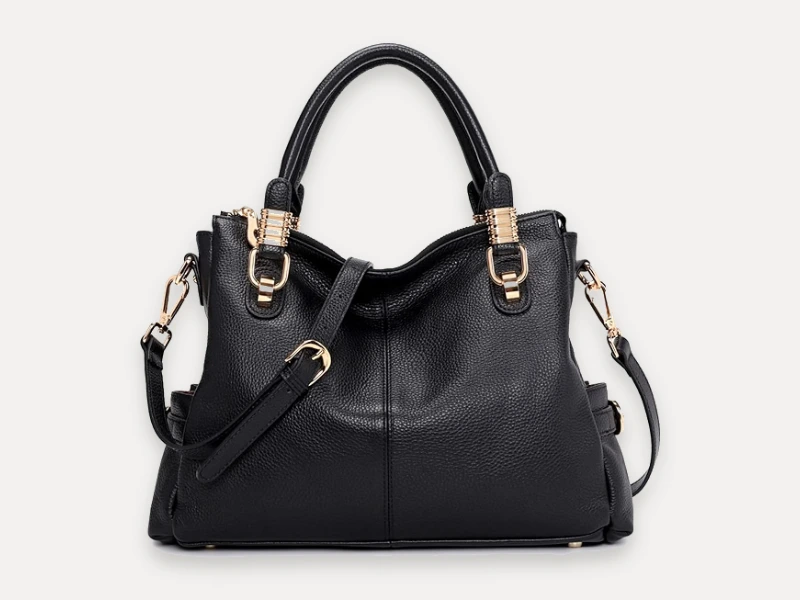 Kattee leather satchel tote shoulder bag, similar style to Tignanello handbags