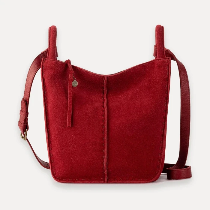 The Sak Los Feliz red leather crossbody bag