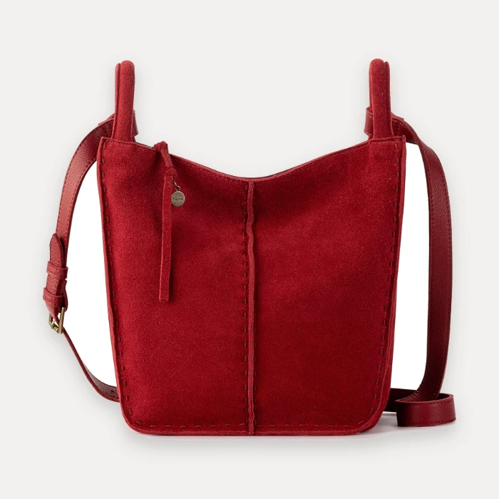 The Sak Los Feliz red leather crossbody bag