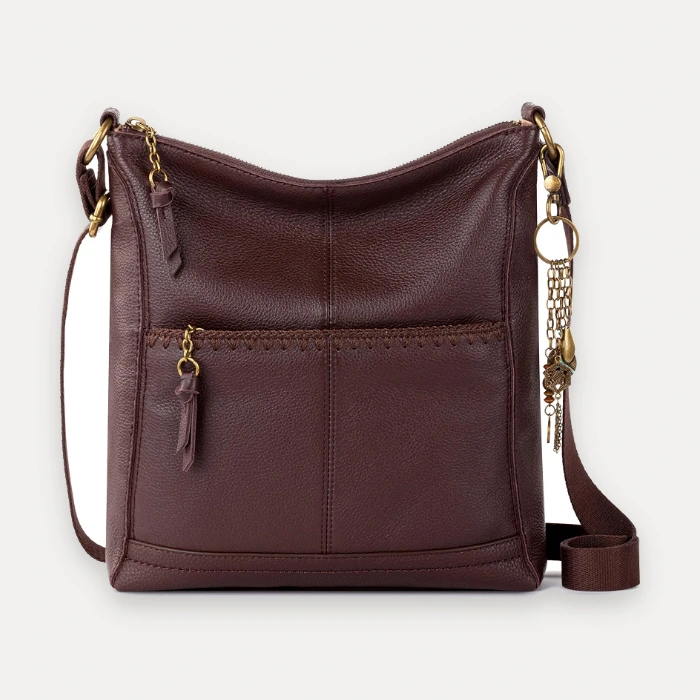 The Sak Lucia brown leather crossbody purse