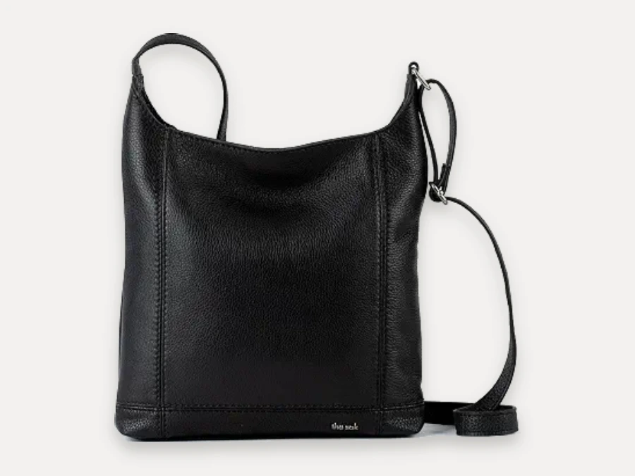 The Sak black leather hobo bag, a similar style to Tignanello black handbags