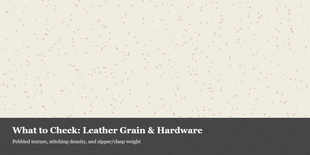 Tignanello handbag leather grain and hardware detail